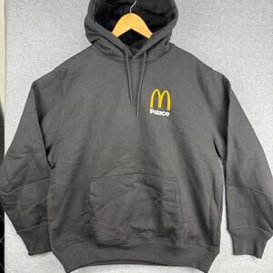 Palace x McDonald’s Logo Hoodie Black Jacket Pullover Sweatshirt Mens XXL NEW